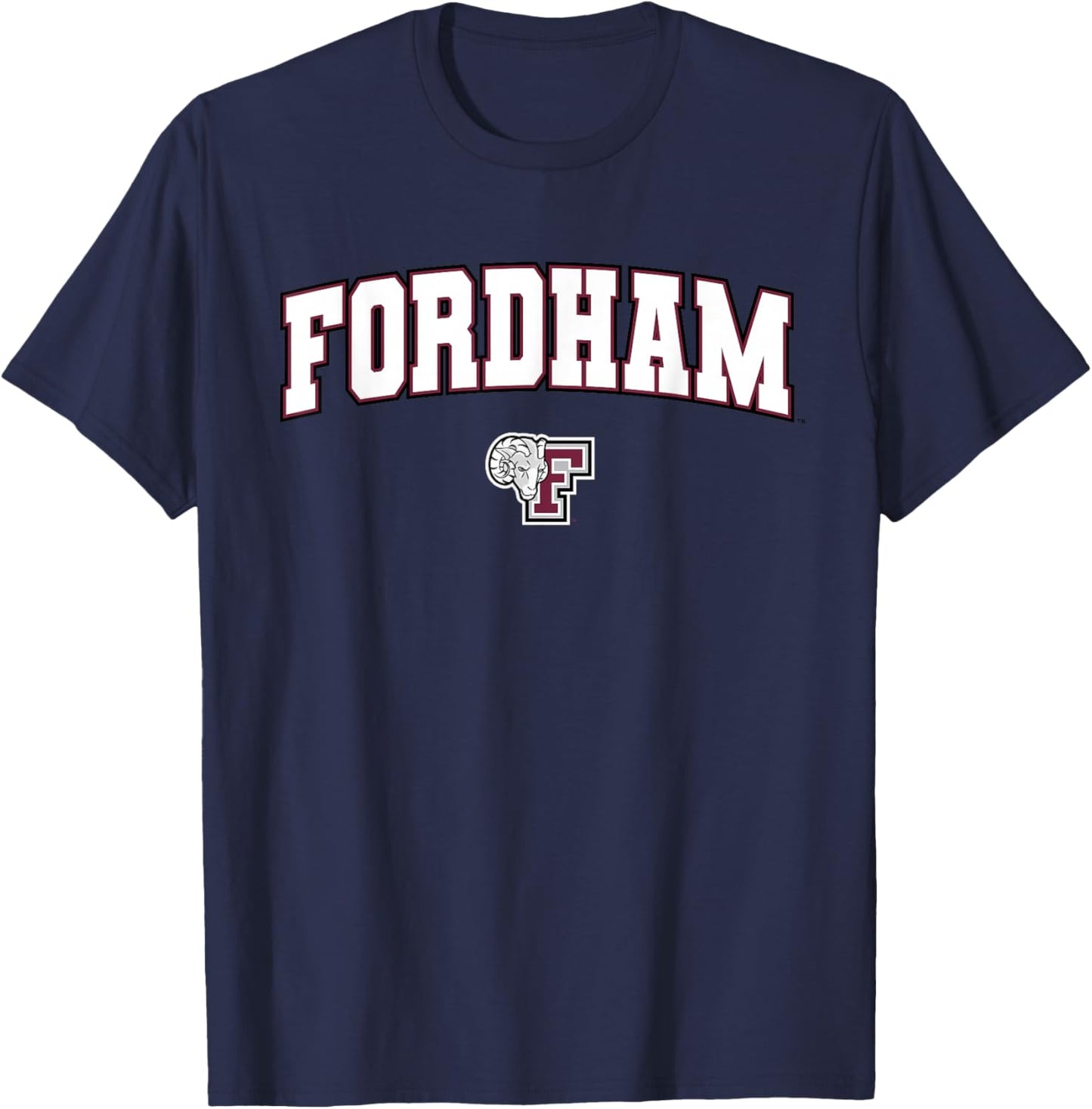 Fordham University Rams Arch Logo T-Shirt - T-Shirt | Navy