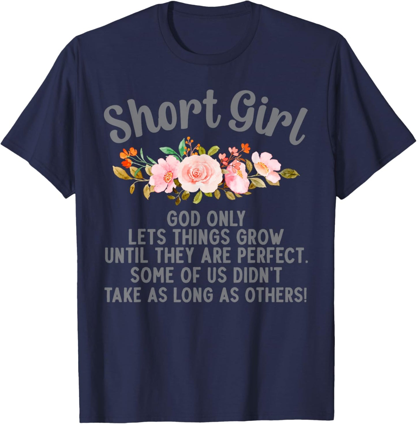Funny Short Girl Art Mom Short People Short Girl T-Shirt - T-Shirt | Navy