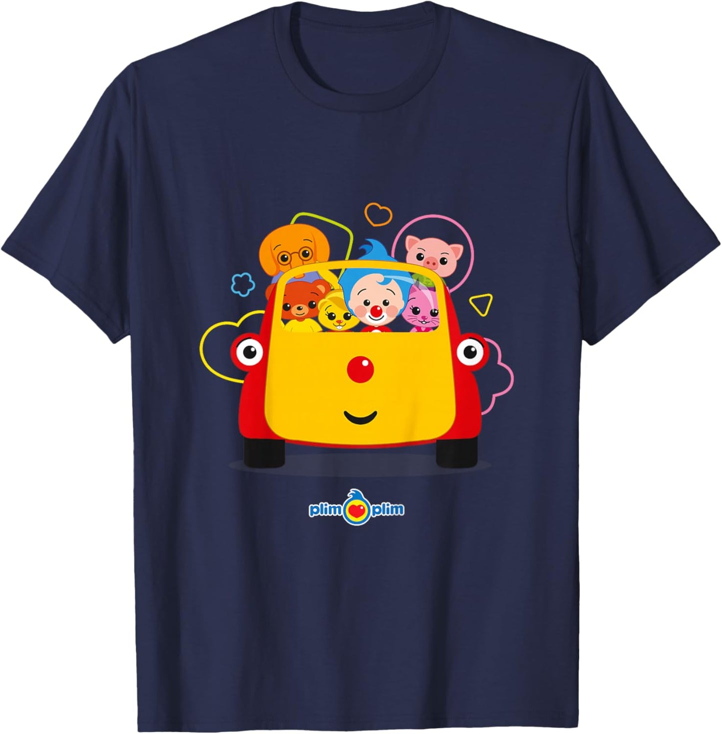 Plim Plim and Friends with Tuni — Fun Adventures T-Shirt - T-Shirt | Navy
