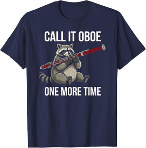 Funny Raccoon Call It Oboe Bassoon Bassoonist T-Shirt - T-Shirt | Navy