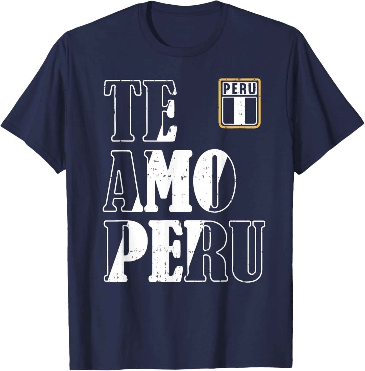 Peru Te Amo Peru I Love Peru Men Women & Kids Red T-Shirt - T-Shirt | Navy