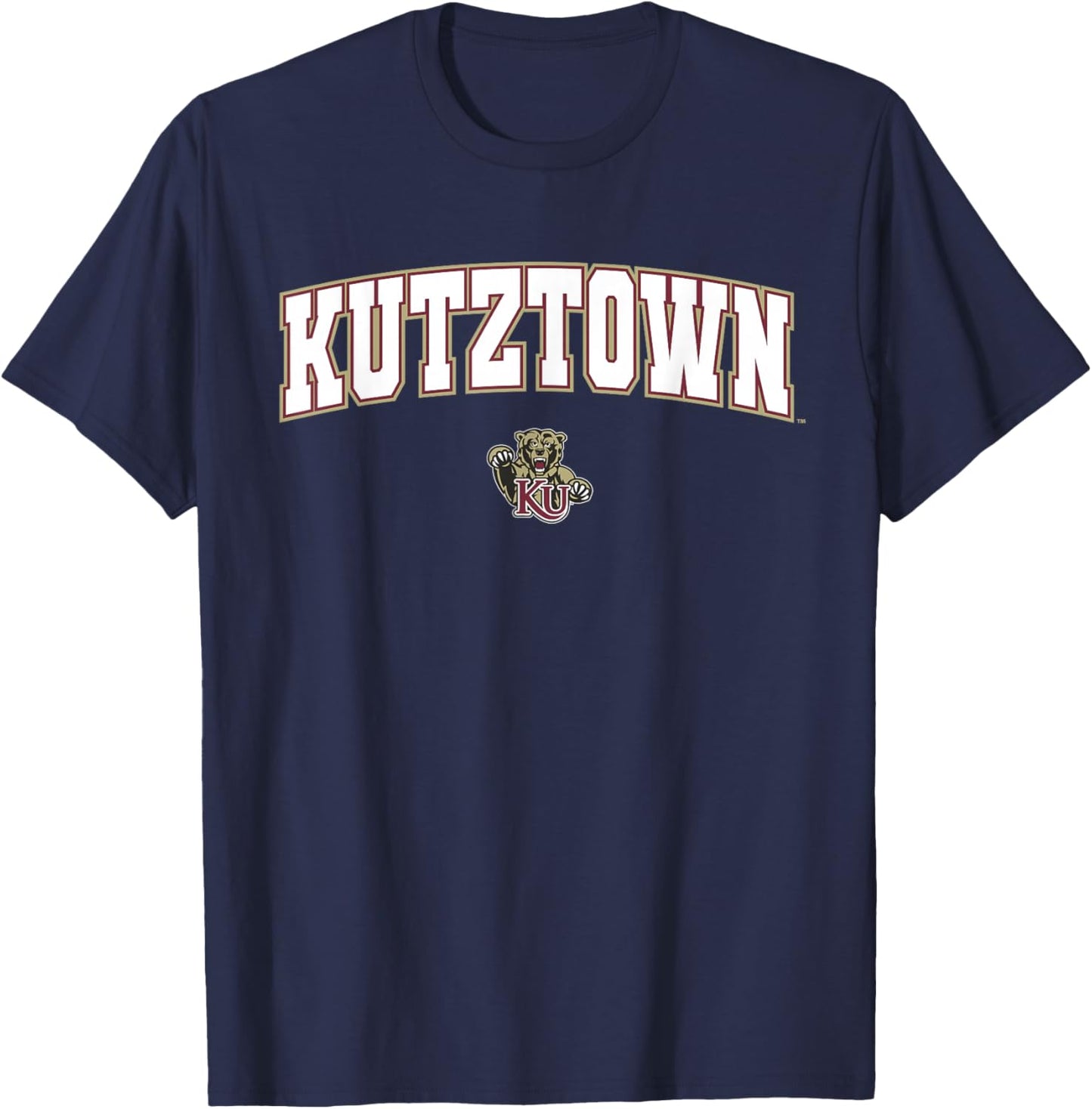 Kutztown University Golden Bears Arch Logo T-Shirt - T-Shirt | Navy