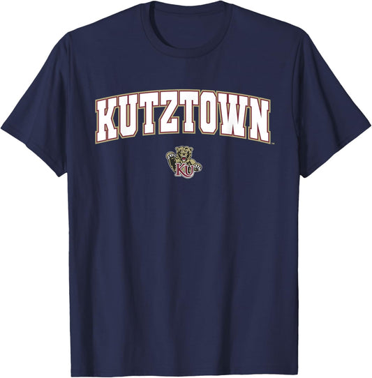 Kutztown University Golden Bears Arch Logo T-Shirt - T-Shirt | Navy