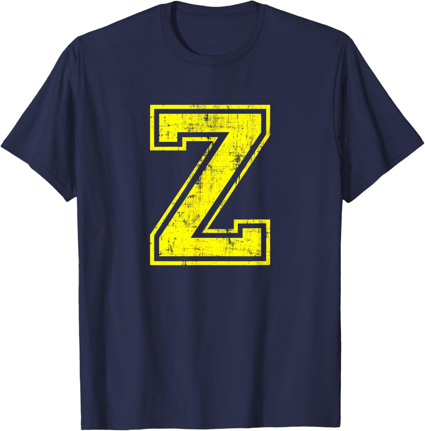 Letter Z Uppercase Alphabet Classic School College Varsity T-Shirt - T-Shirt | Navy