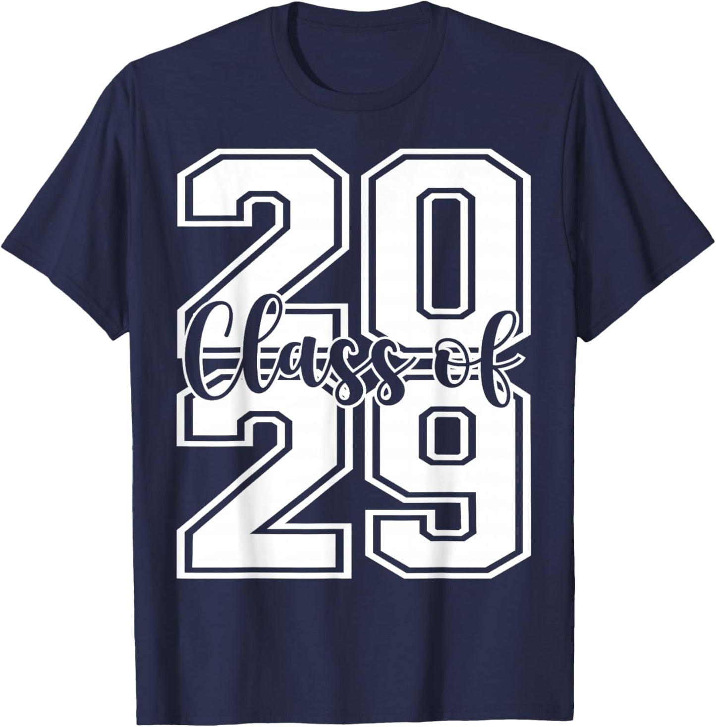 Class Of 2029 Growing Up graduate for Senior 2029 Graduation T-Shirt - T-Shirt | Navy