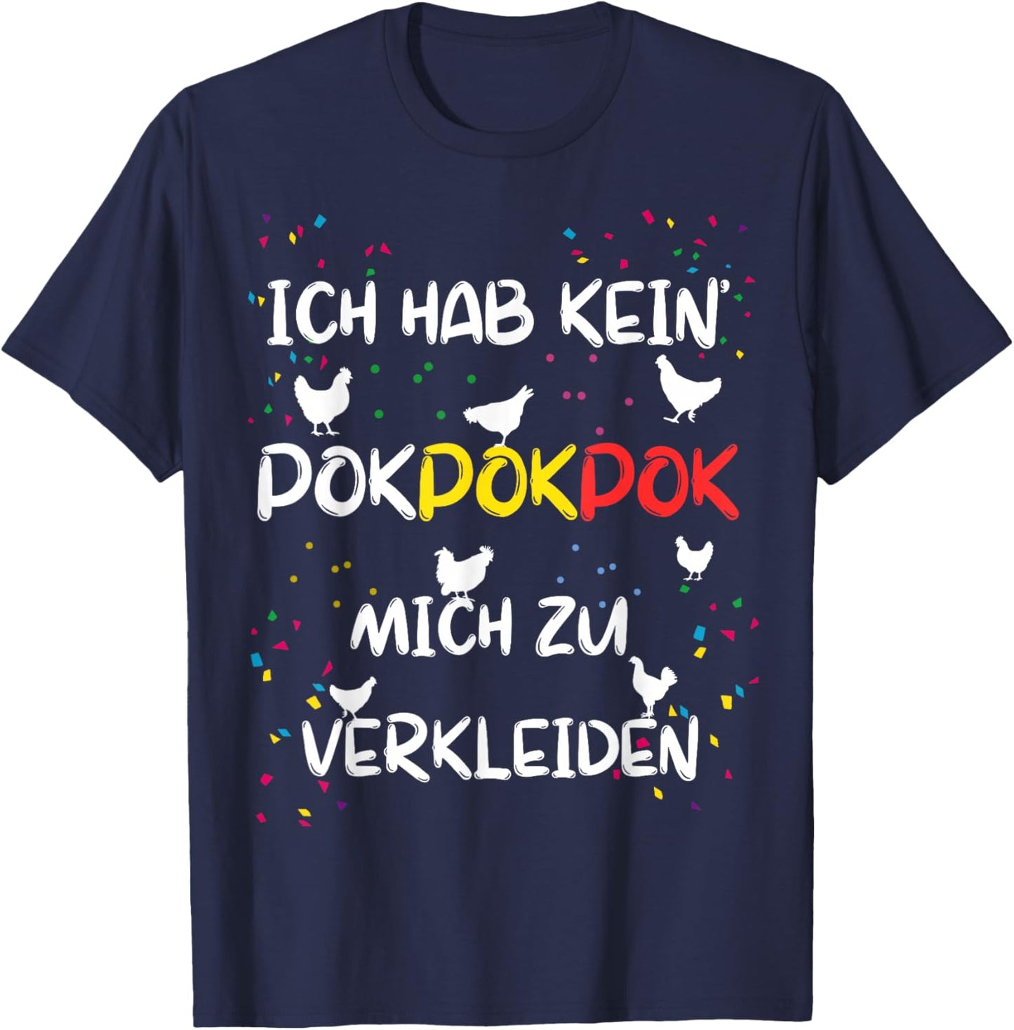 Chicken Costume Carnival Replacement Fancy Dress T-Shirt - T-Shirt | Navy