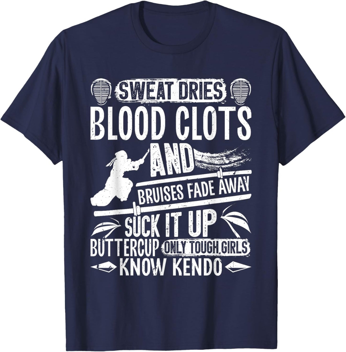 Kendo Sinobi Japanese Martial Arts Training Samurai Kendo T-Shirt - T-Shirt | Navy