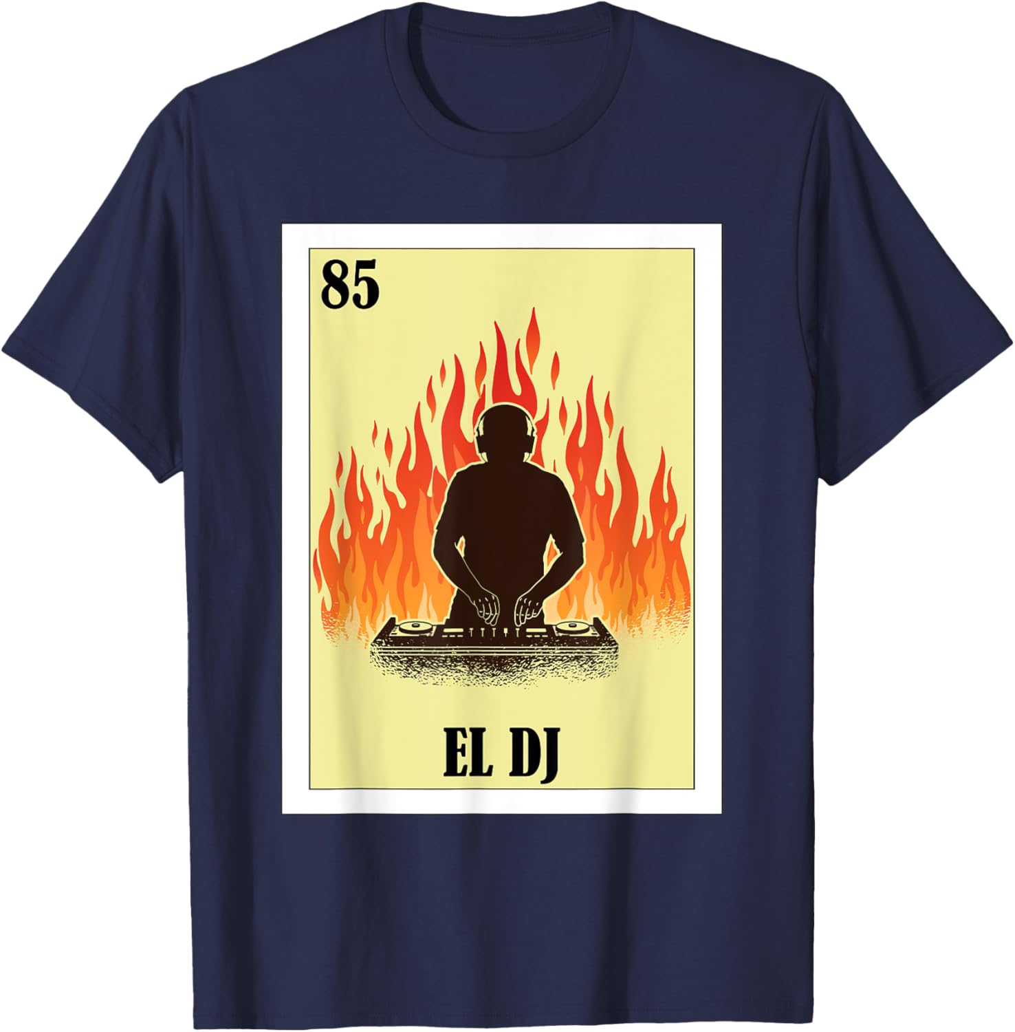 Funny Music Mexican Design - El DJ T-Shirt - T-Shirt | Navy