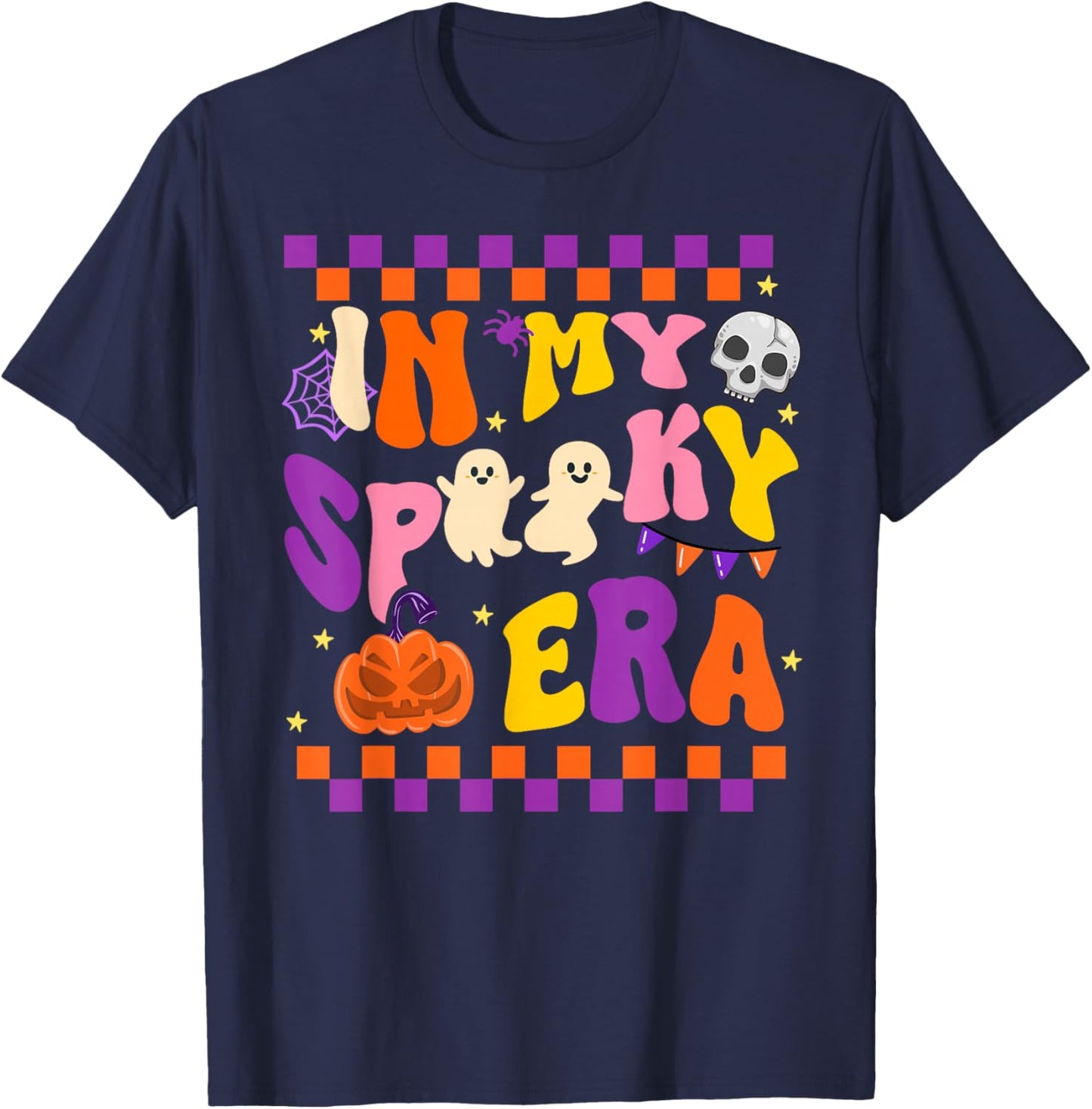 In My Spooky Era Cute Ghost Funny Halloween T-Shirt - T-Shirt | Navy