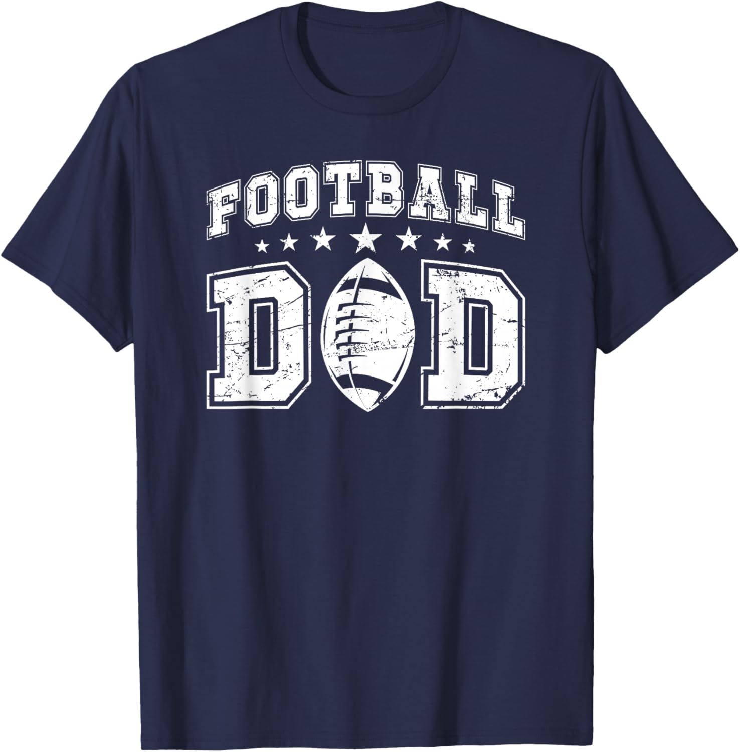 Football Dad Of A Football Player Dad T-Shirt - T-Shirt | Navy