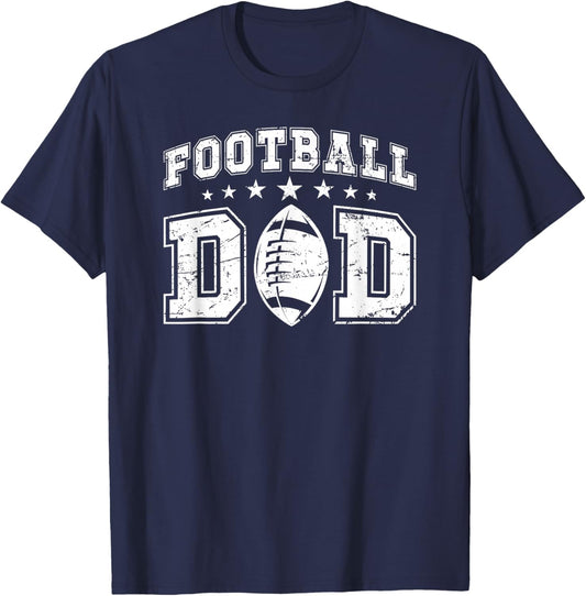 Football Dad Of A Football Player Dad T-Shirt - T-Shirt | Navy