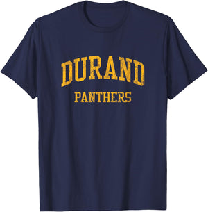 Durand High School HS Durand WI Vintage Sports T-Shirt - T-Shirt | Navy