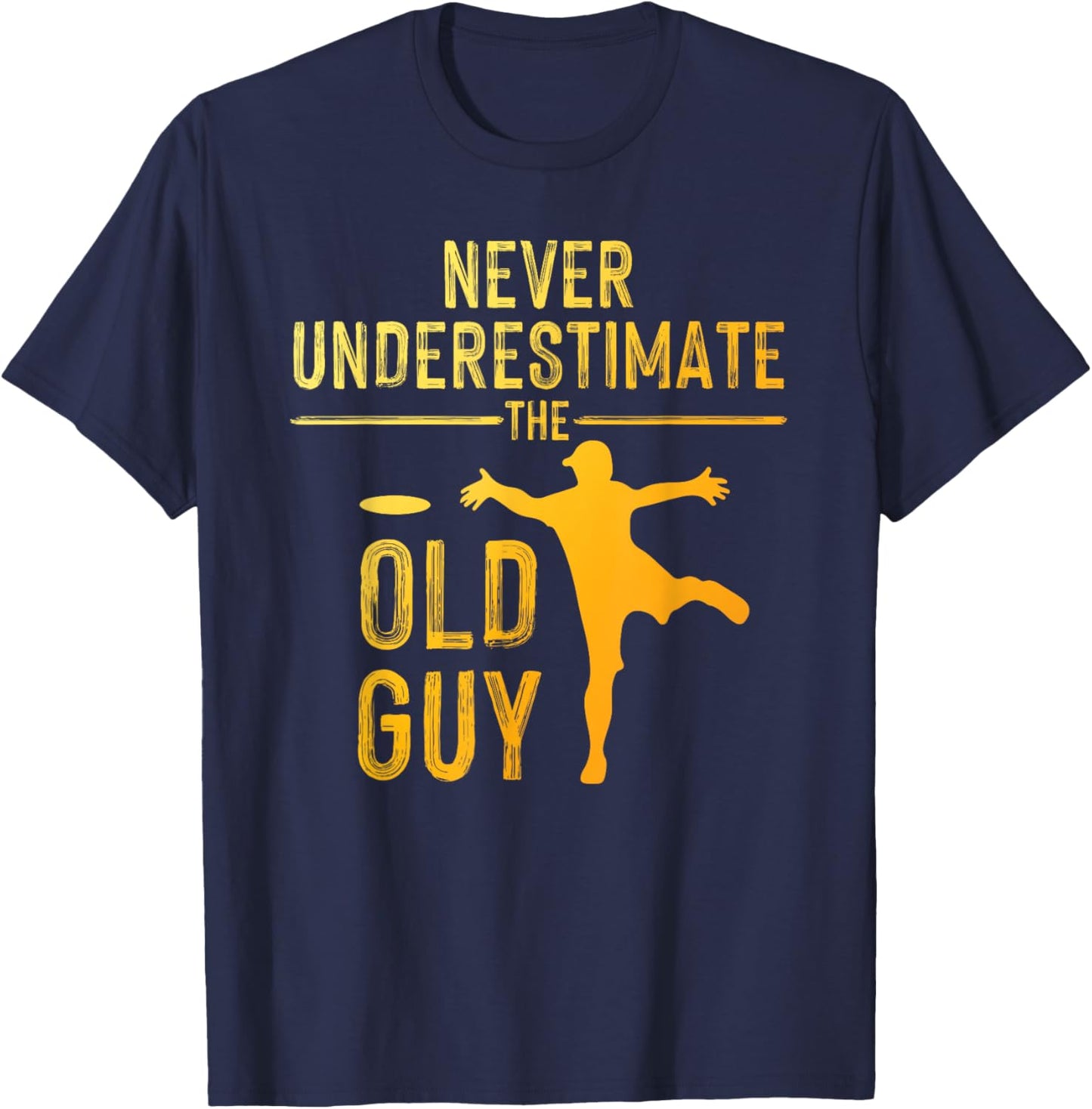 Disc Golf Art Grandpa Disc Golfer Disc Golf Player T-Shirt - T-Shirt | Navy
