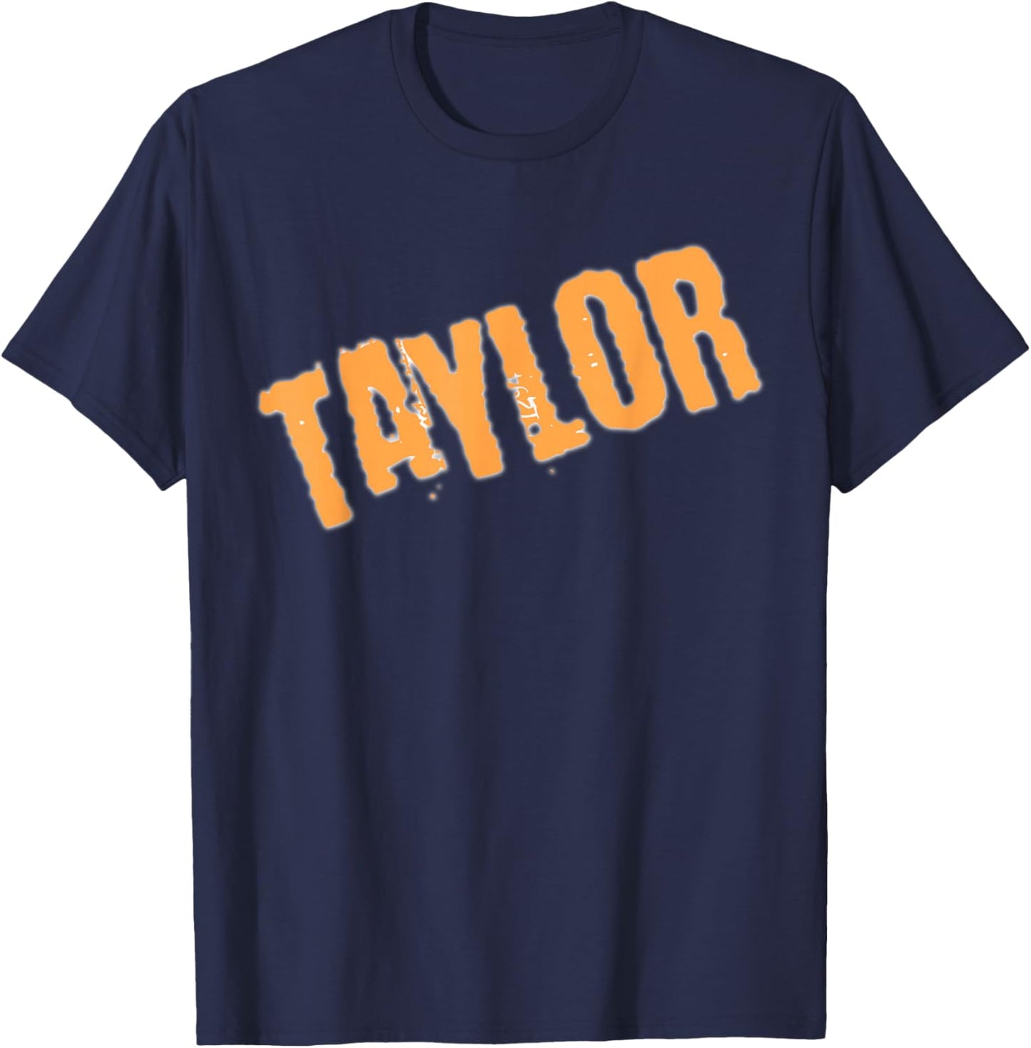 Neon Orange Taylor T-Shirt - T-Shirt | Navy