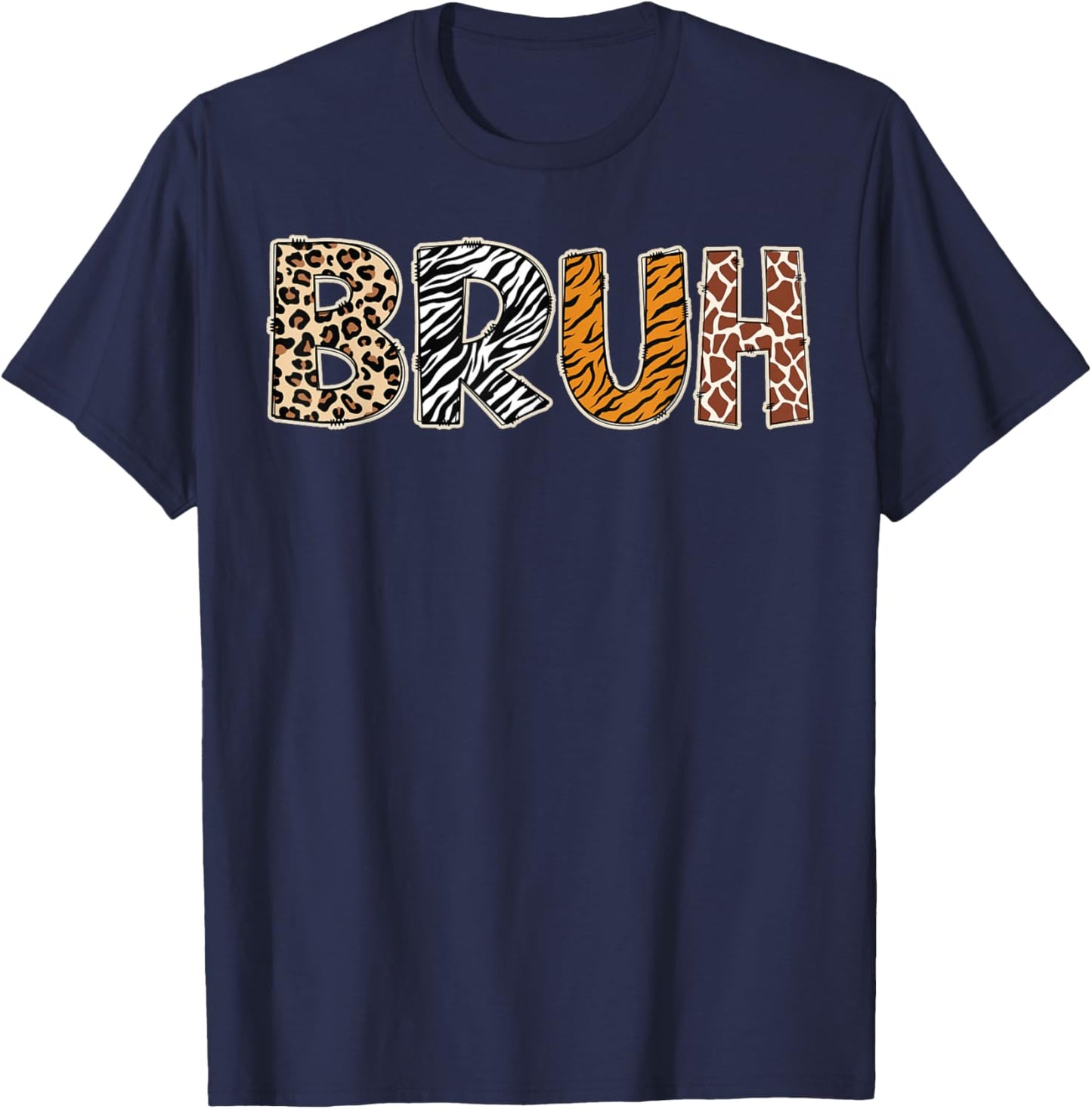 Safari Bruh Zookeeper Funny Animals Wildlife Boys Kids T-Shirt - T-Shirt | Navy