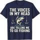 The Voices in My Head are Telling Me to Go Fishing T-Shirt - T-Shirt | Navy