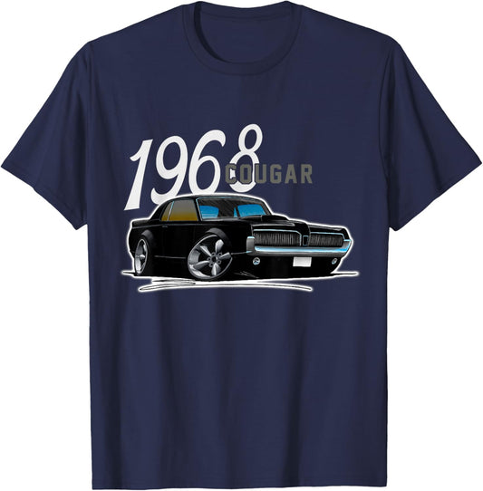 1968 68 Mercury classic Cougar Vinatge cars T-Shirt - T-Shirt | Navy