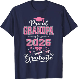 Graduation Grandpa Shirt, Proud Grandpa of A 2026 Graduate T-Shirt - T-Shirt | Navy