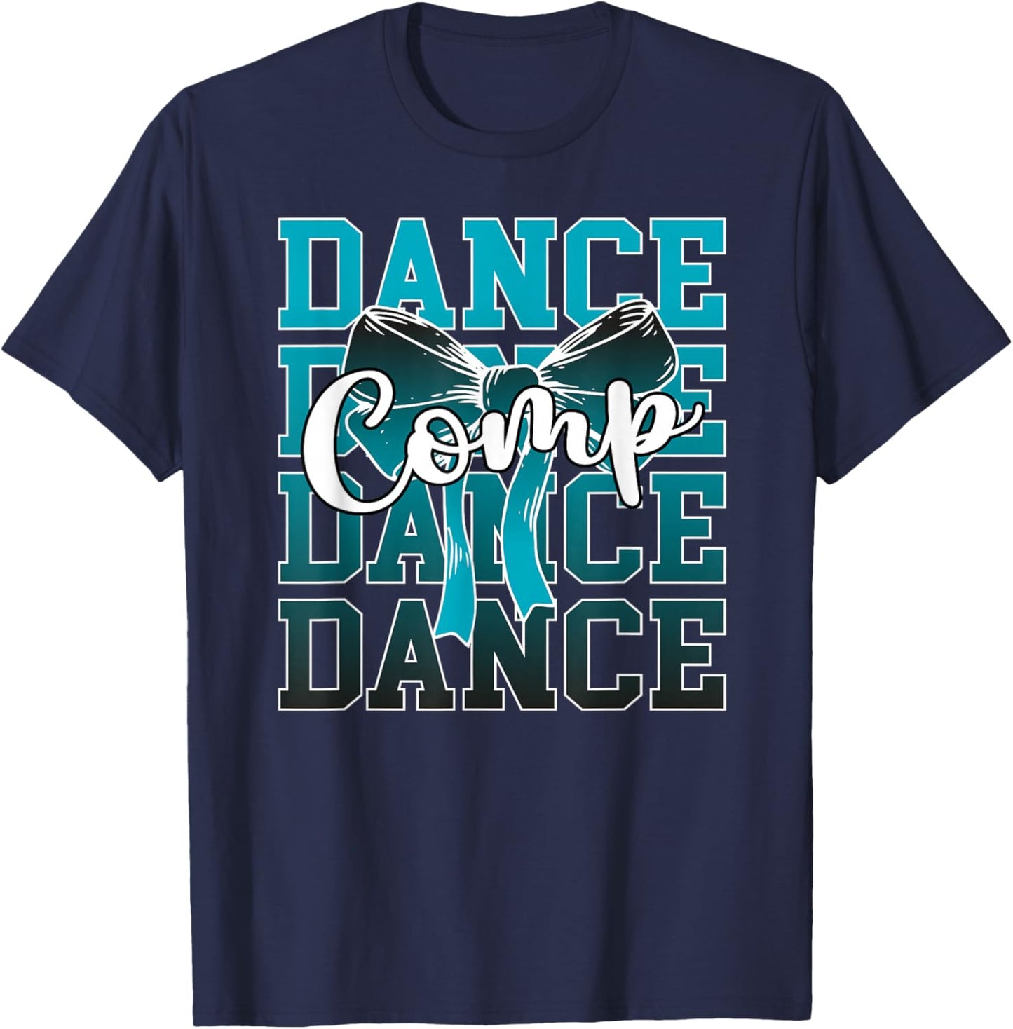 Dance Comp Day Dancer Competition Day Bow T-Shirt - T-Shirt | Navy