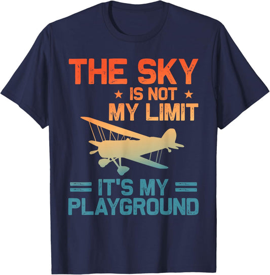 Funny Airplane Design Women Plane Pilot Aviation T-Shirt - T-Shirt | Navy