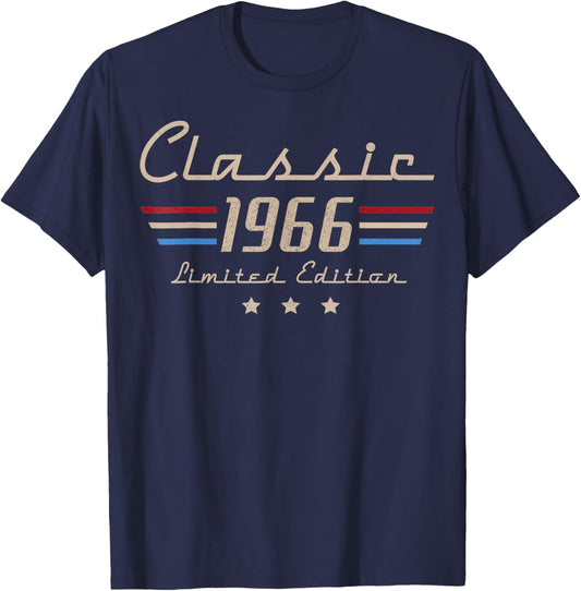 60th Birthday Vintage 1966 Classic Legend 60 Year Old Men T-Shirt - T-Shirt | Navy