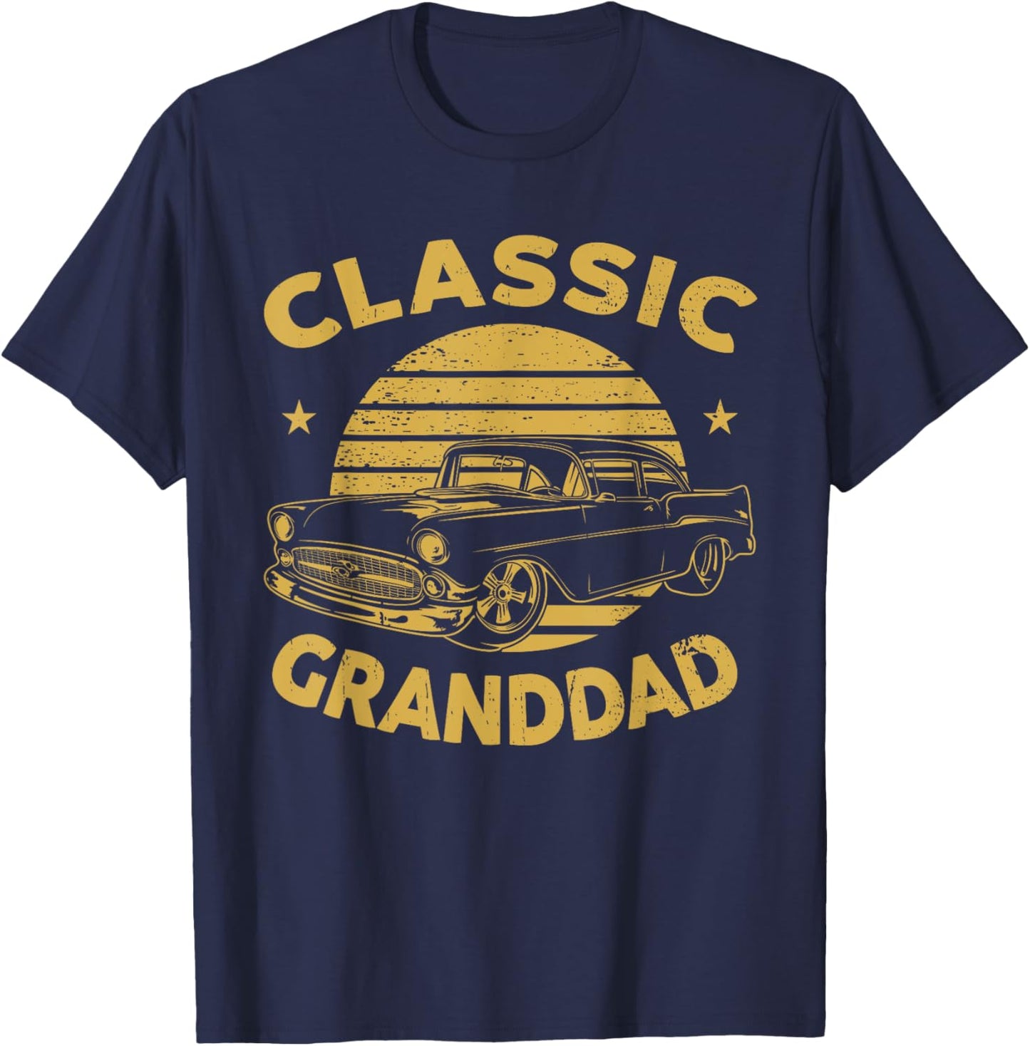 Granddad Vintage Retro Classic Funny Car Lover Enthusiast T-Shirt - T-Shirt | Navy