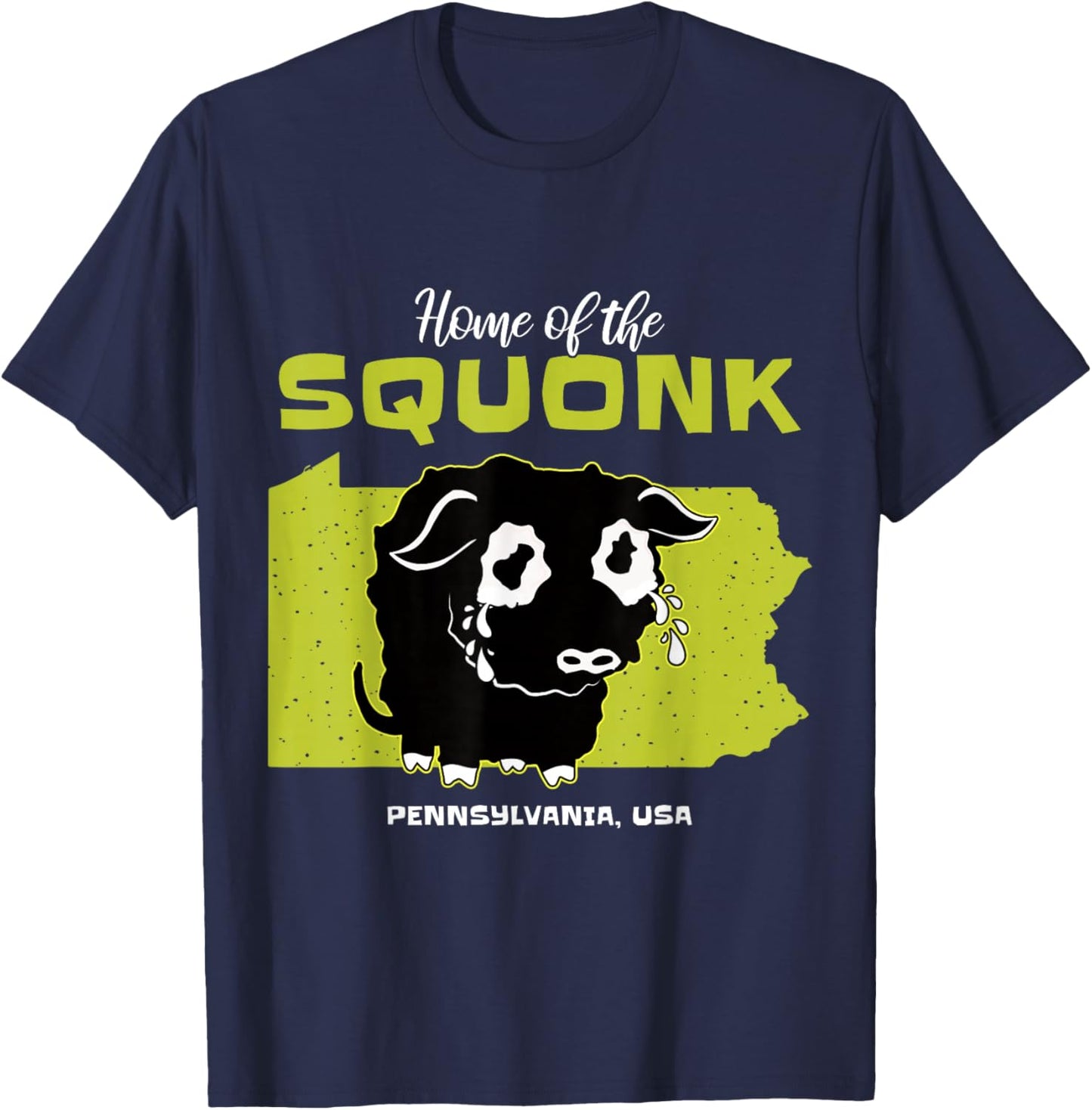 Squonk Pennsylvania State American Cryptid T-Shirt - T-Shirt | Navy