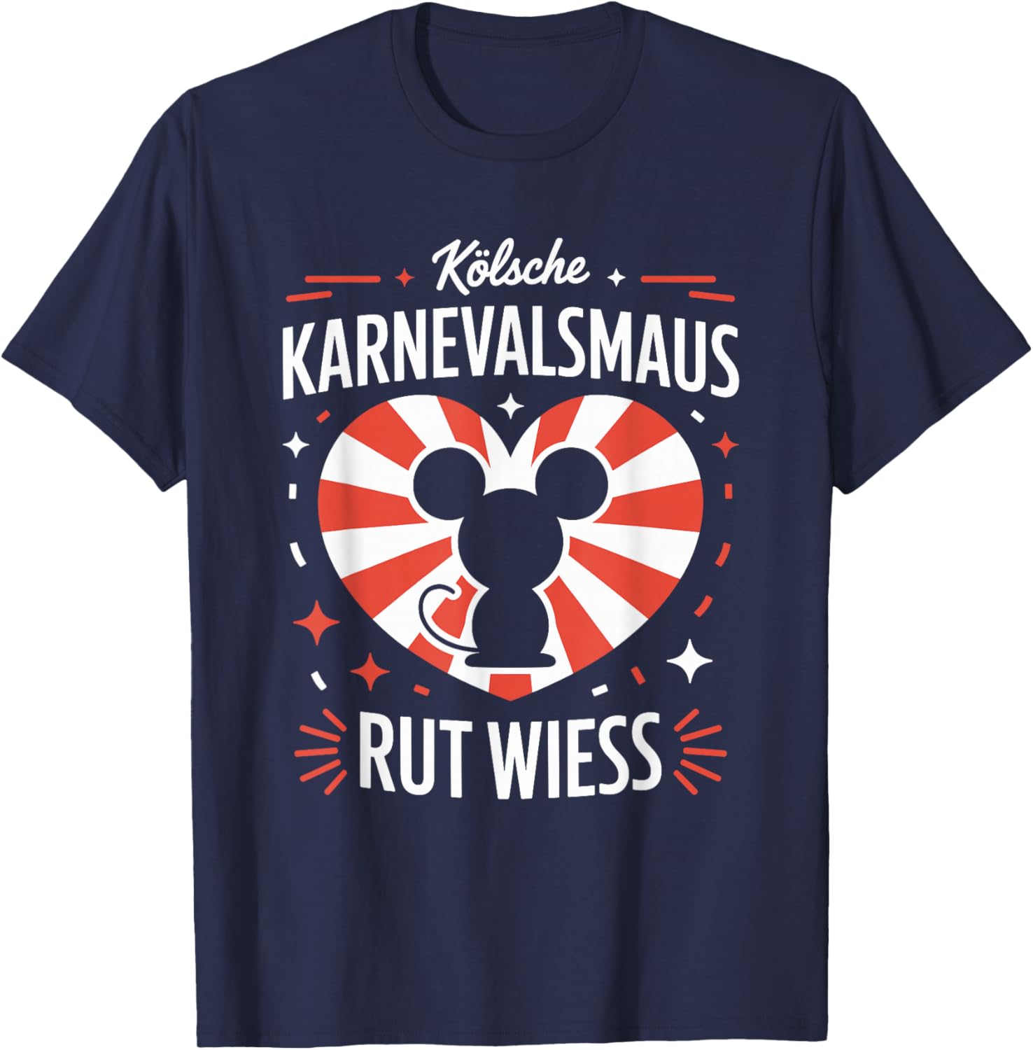 Carnival Mouse Rut Wiess Carnival Cologne Cologne Carnival Mouse T-Shirt - T-Shirt | Navy