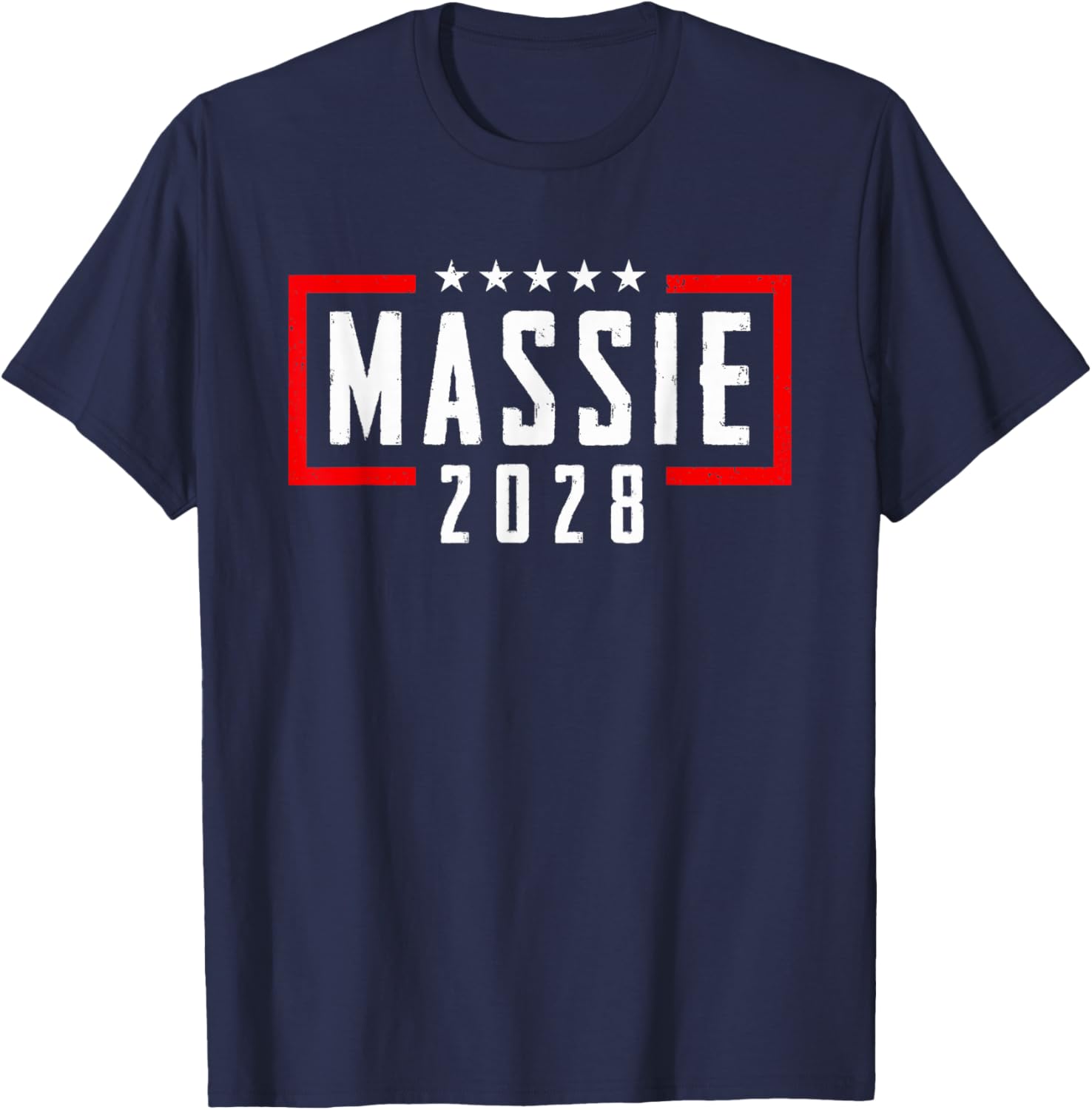 Vintage Massie 2028 for President Thomas Massie 2028 T-Shirt - T-Shirt | Navy