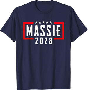 Vintage Massie 2028 for President Thomas Massie 2028 T-Shirt - T-Shirt | Navy