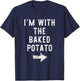 I’m With The Baked Potato Funny Halloween Couple Costume T-Shirt - T-Shirt | Navy