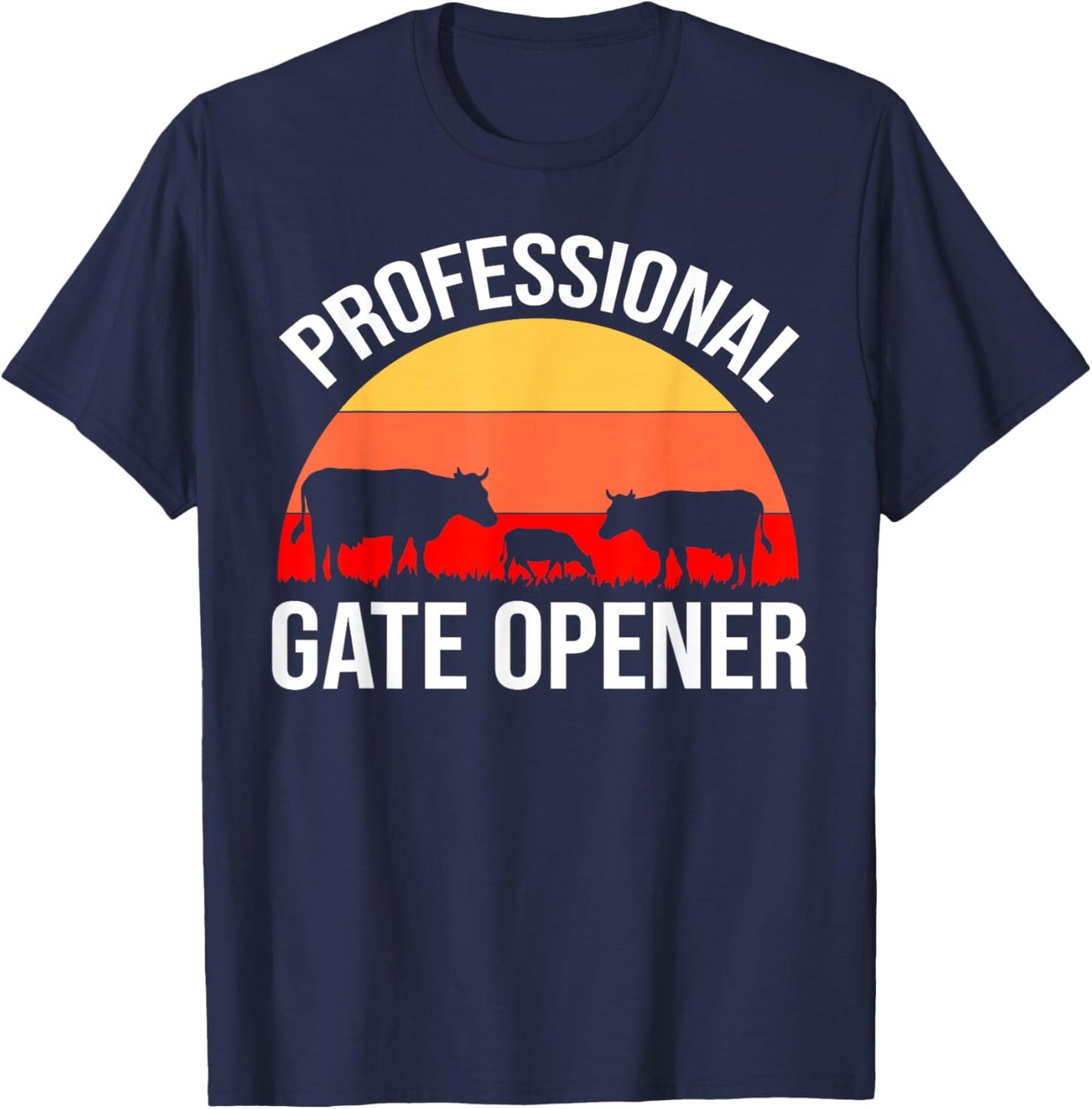 Professional Gate Opener Cow Apparel T-Shirt - T-Shirt | Navy