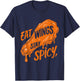 Chicken Wings Wing Hot Cooked Chicken Fast Food T-Shirt - T-Shirt | Navy