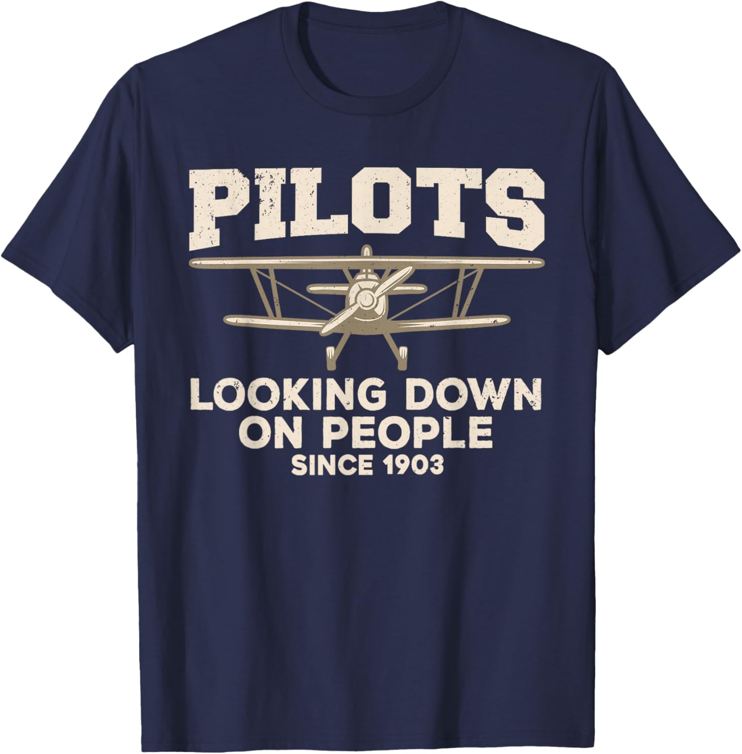 Funny Pilot Design Women Aviation Airplane Pilot T-Shirt - T-Shirt | Navy