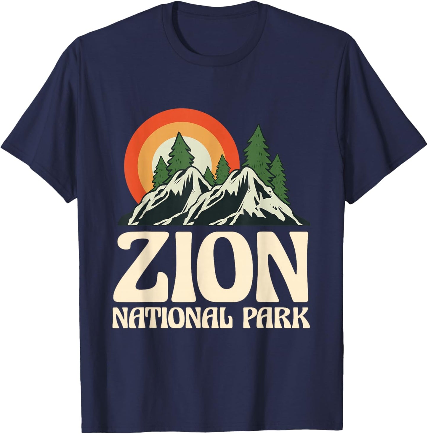 Zion National Park Souvenir Outdoors Hiking T-Shirt - T-Shirt | Navy
