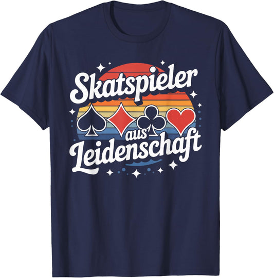 Skatspieler Aus Leidenschaft Skatkarten T-Shirt - T-Shirt | Navy