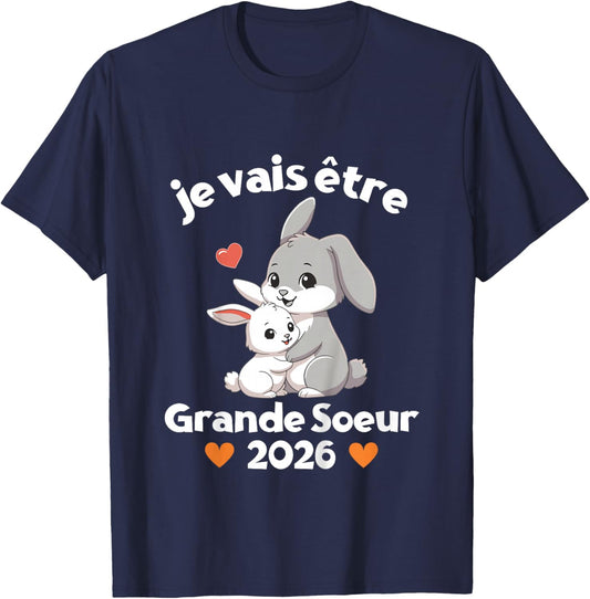 Child Future Big Sister 2026 I Will Be Big Sister 2026 T-Shirt - T-Shirt | Navy