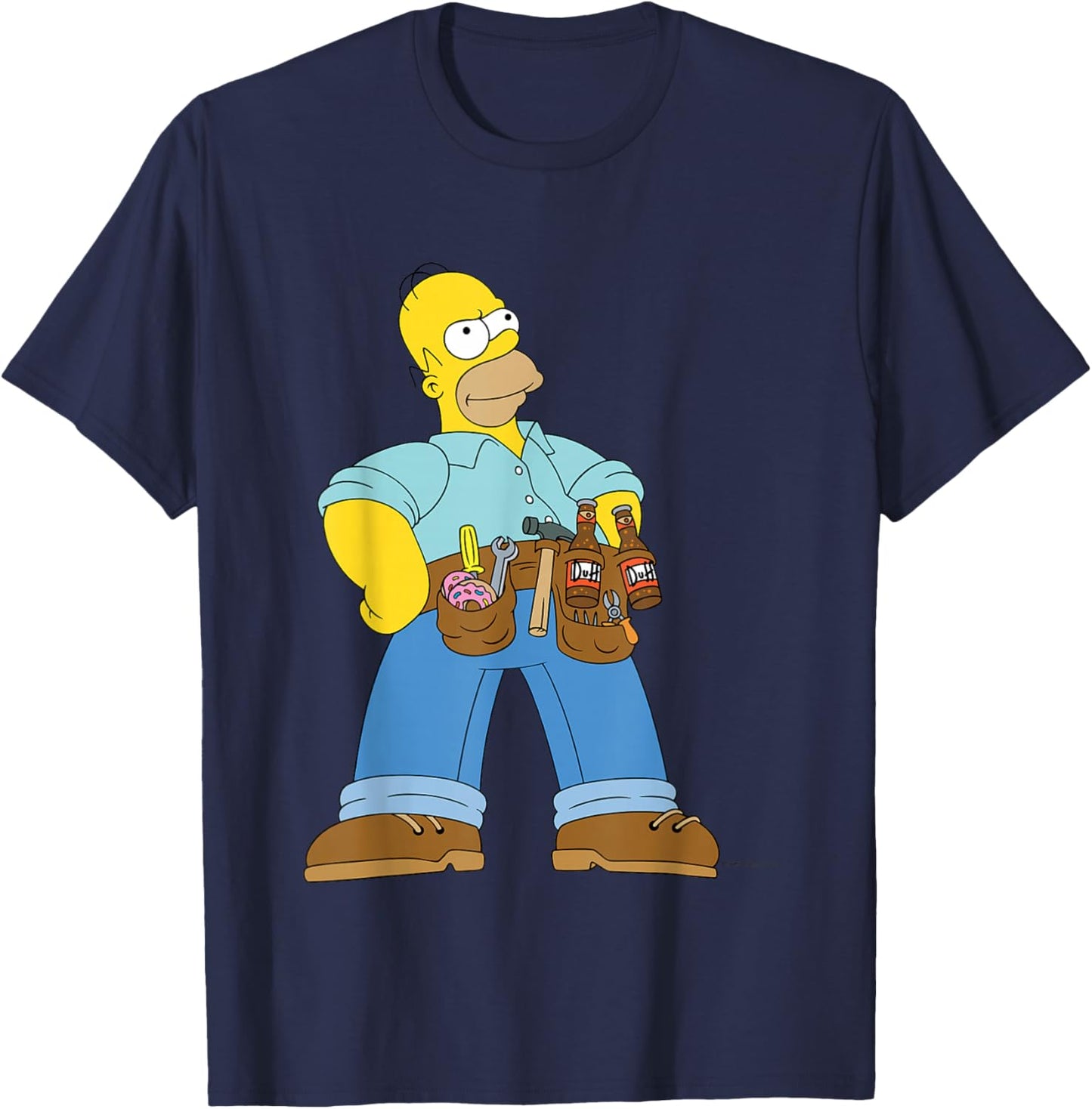 The Simpsons Duff & Donuts Handyman Homer T-Shirt - T-Shirt | Navy