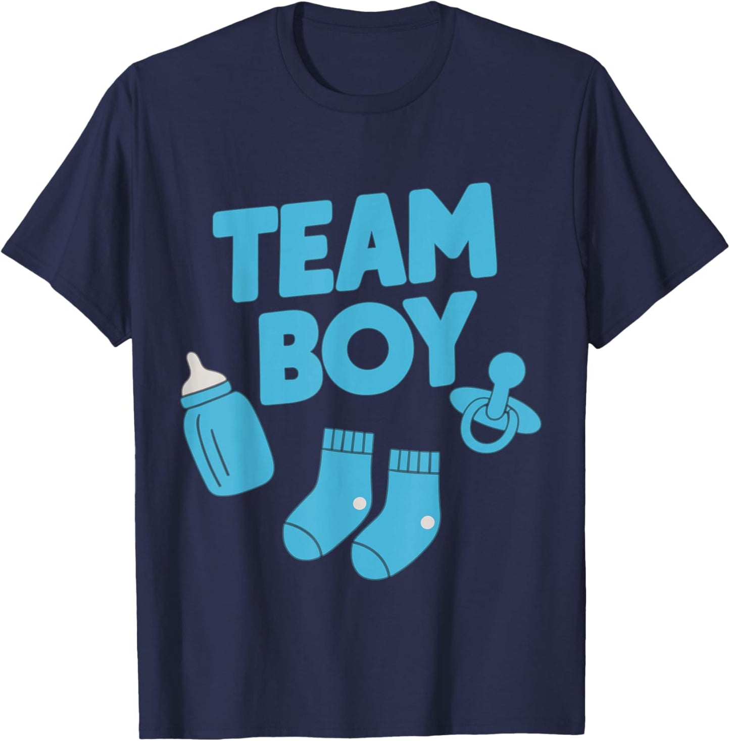Gender Reveal Party Team Boy T-Shirt - T-Shirt | Navy