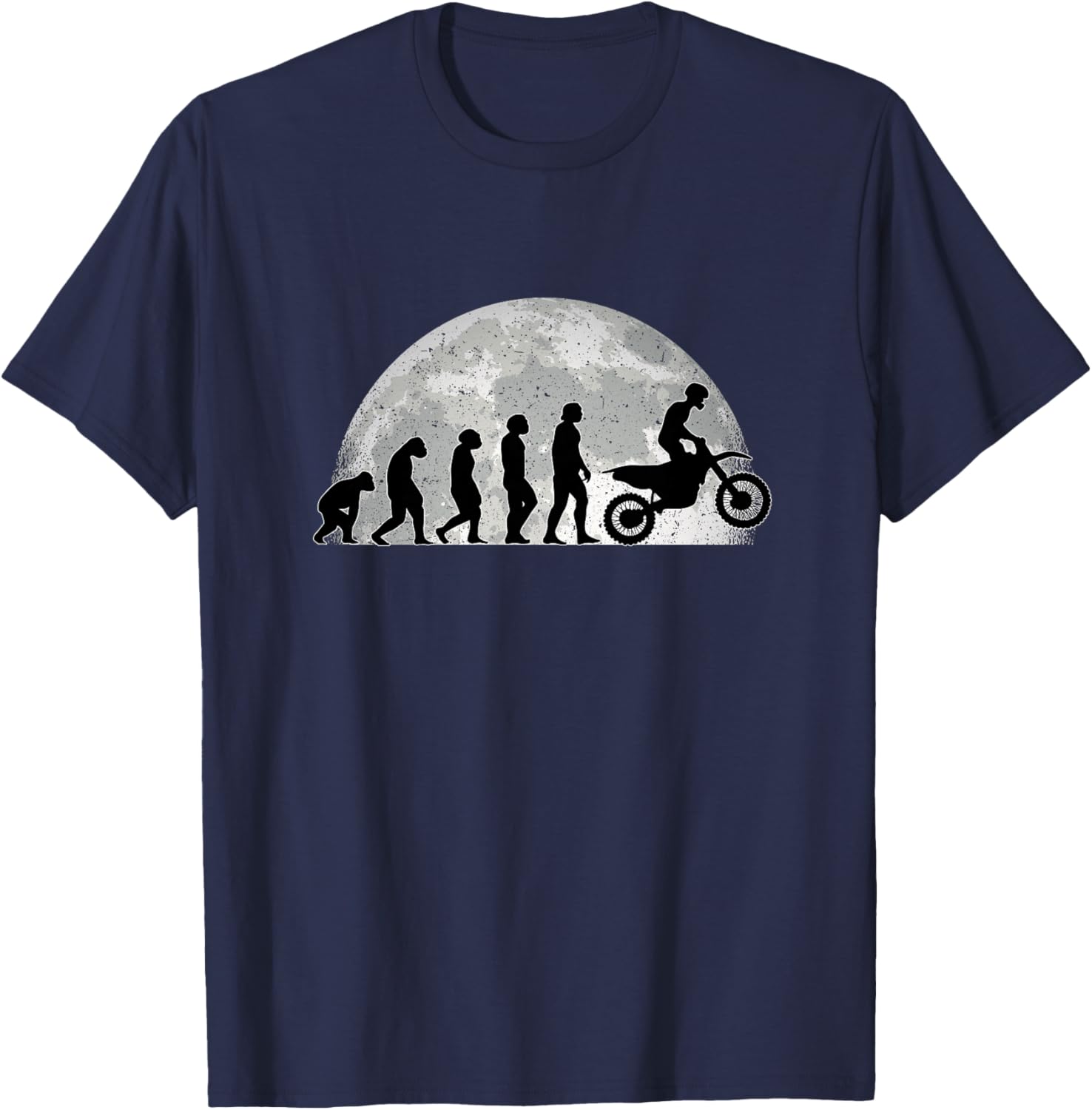 Motocross Évolution Lune Moto Cross Moto Haut de Gamme T-Shirt - T-Shirt | Navy