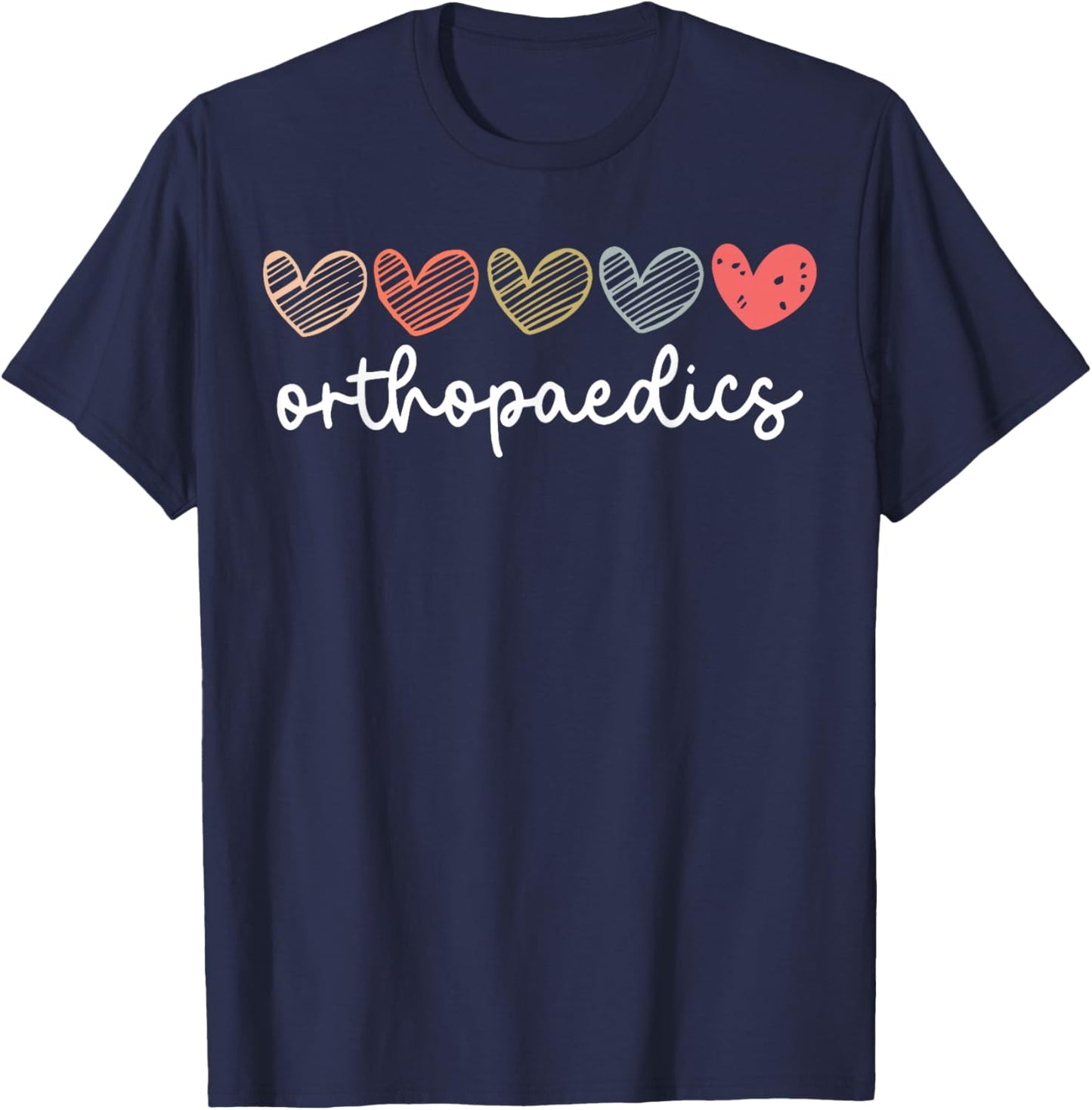 Cute Orthopedics Surgeon Nurse Heart Orthopedic Medical T-Shirt - T-Shirt | Navy