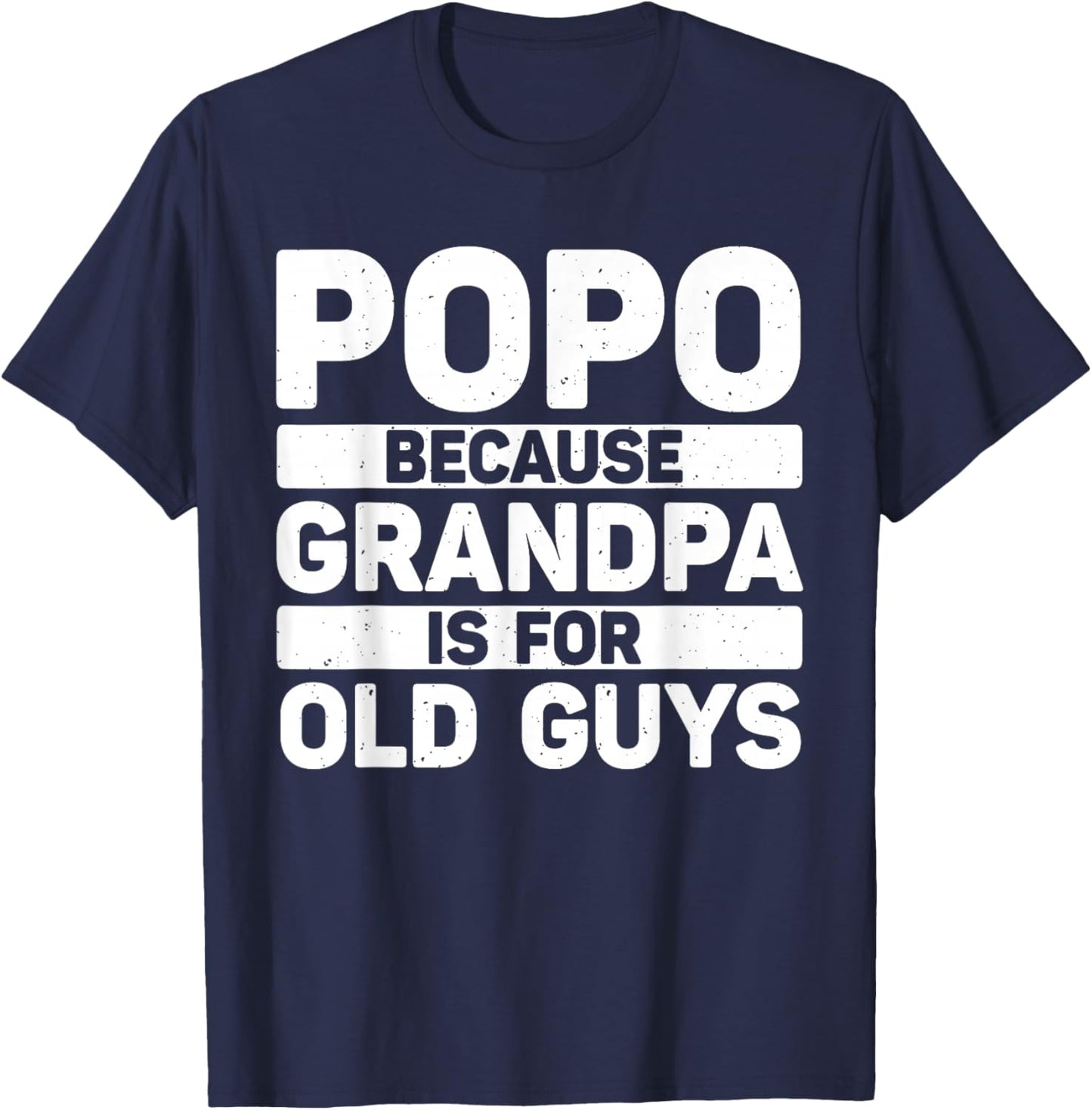 Popo Design For Grandpa From Grandkids Father's Day Popo T-Shirt - T-Shirt | Navy