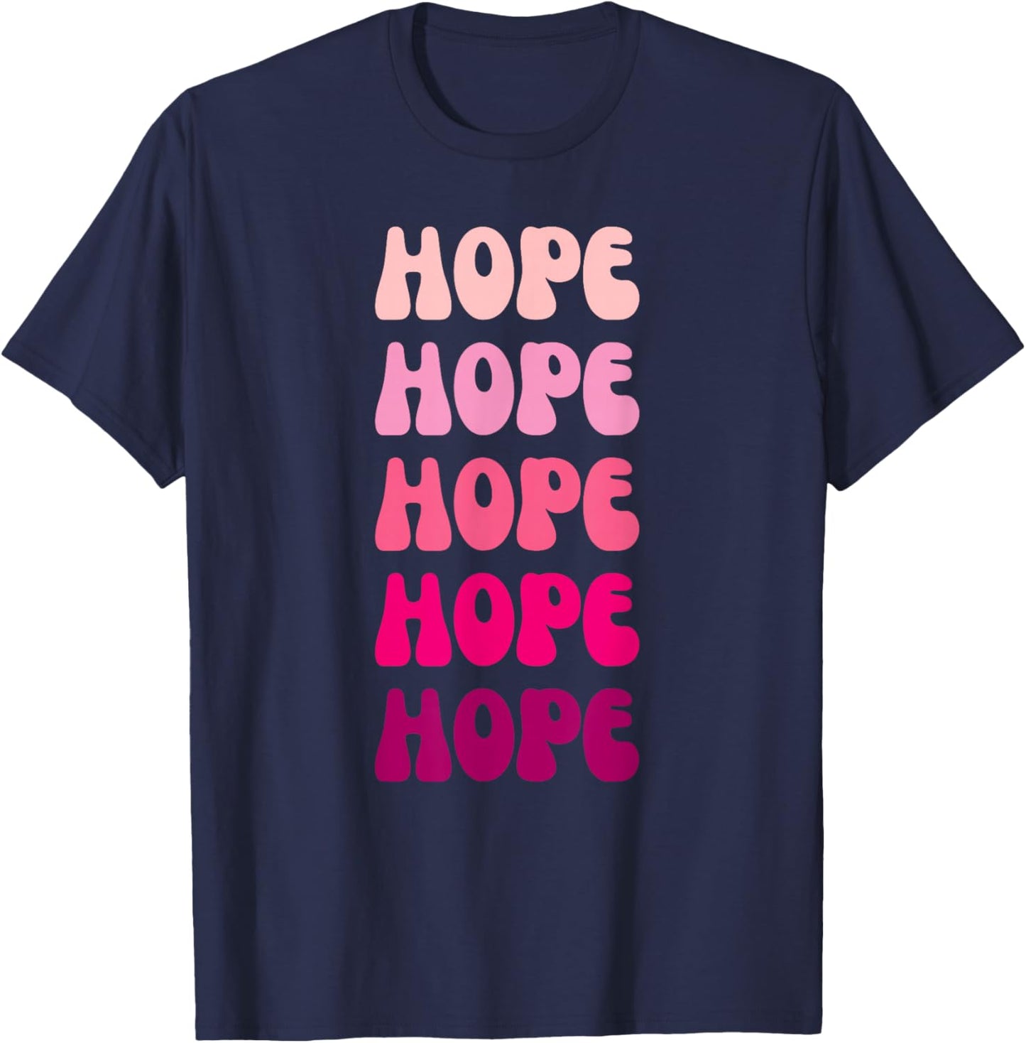 Hope First Name Minimalist Design T-Shirt - T-Shirt | Navy