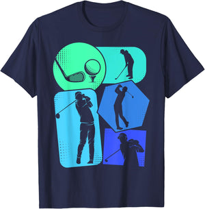Golf Golfer Kids Boys Men Golfing T-Shirt - T-Shirt | Navy