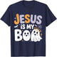 Jesus is My Boo Cute Christian Halloween Ghost Funny T-Shirt - T-Shirt | Navy