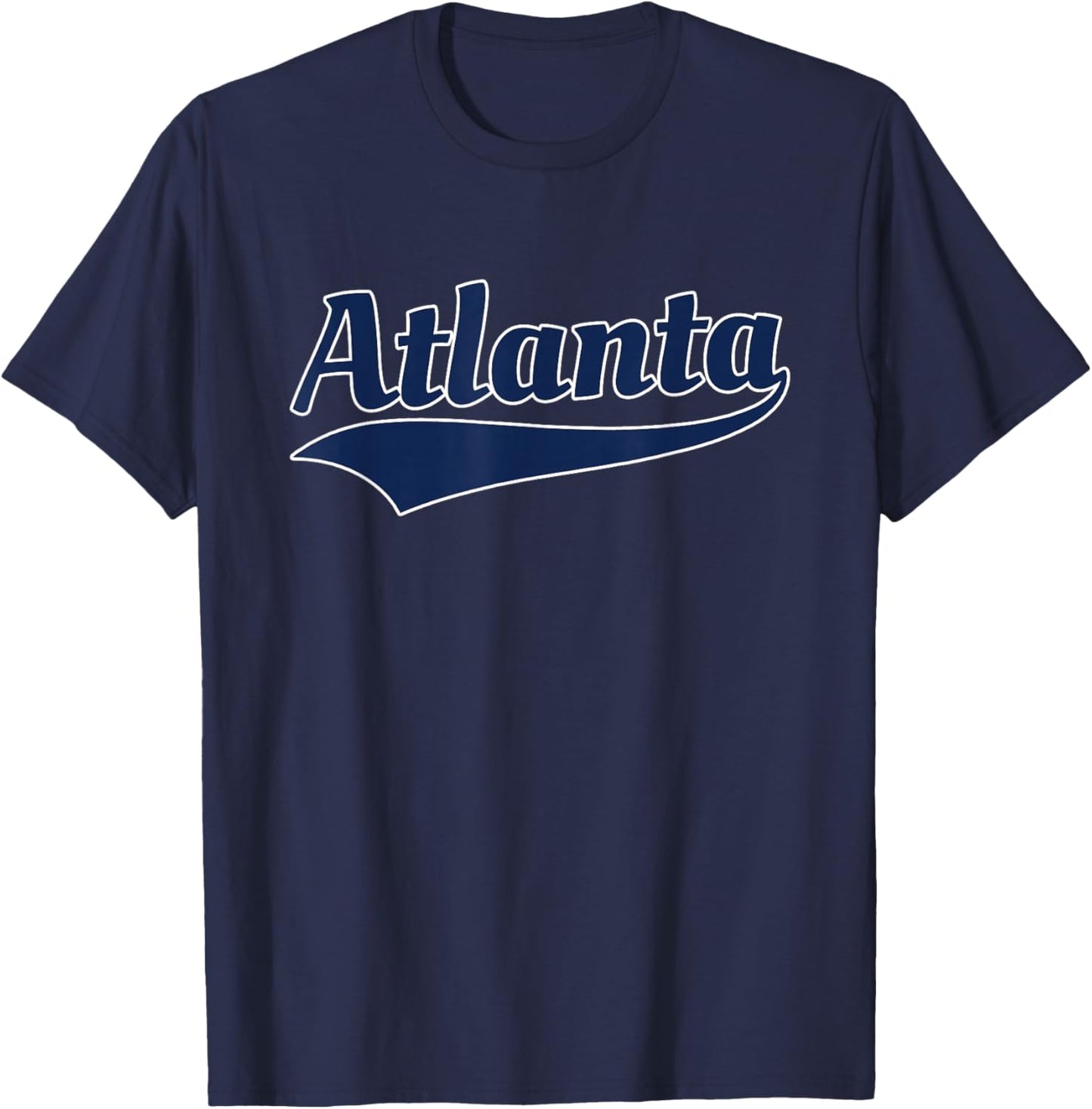 Atlanta - Throwback Design - Classic T-Shirt - T-Shirt | Navy