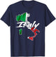 Italy Flag Italian Map Vintage Italia Boys Girls Souvenir T-Shirt - T-Shirt | Navy