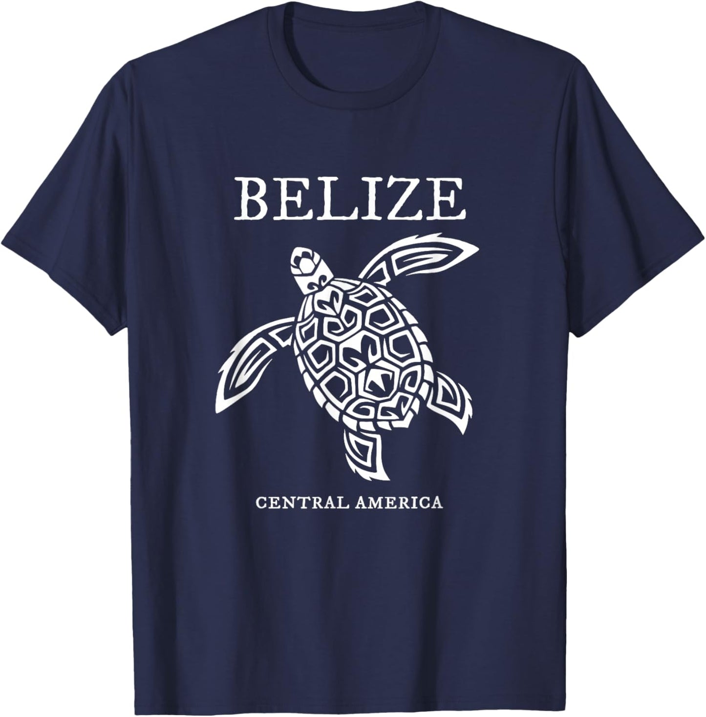 Belize Sea Turtle Retro Vacation Souvenir T-Shirt - T-Shirt | Navy