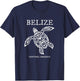 Belize Sea Turtle Retro Vacation Souvenir T-Shirt - T-Shirt | Navy