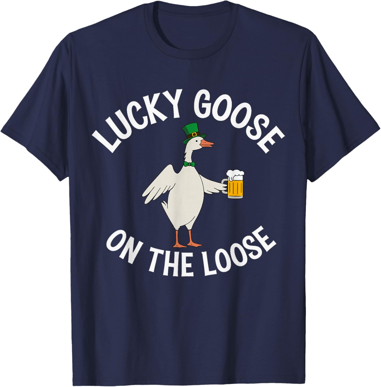 Lucky Goose On The Loose T-Shirt - T-Shirt | Navy